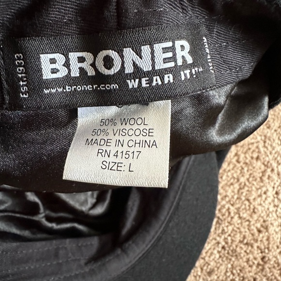 Broner Wear It! Cabbie Newsboy Black Hat - Size Large - Picture 5 of 5